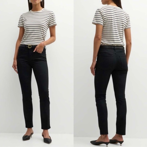 Nili Lotan Denim - Nili Lotan Black Faded Ankle Cropped Jeans